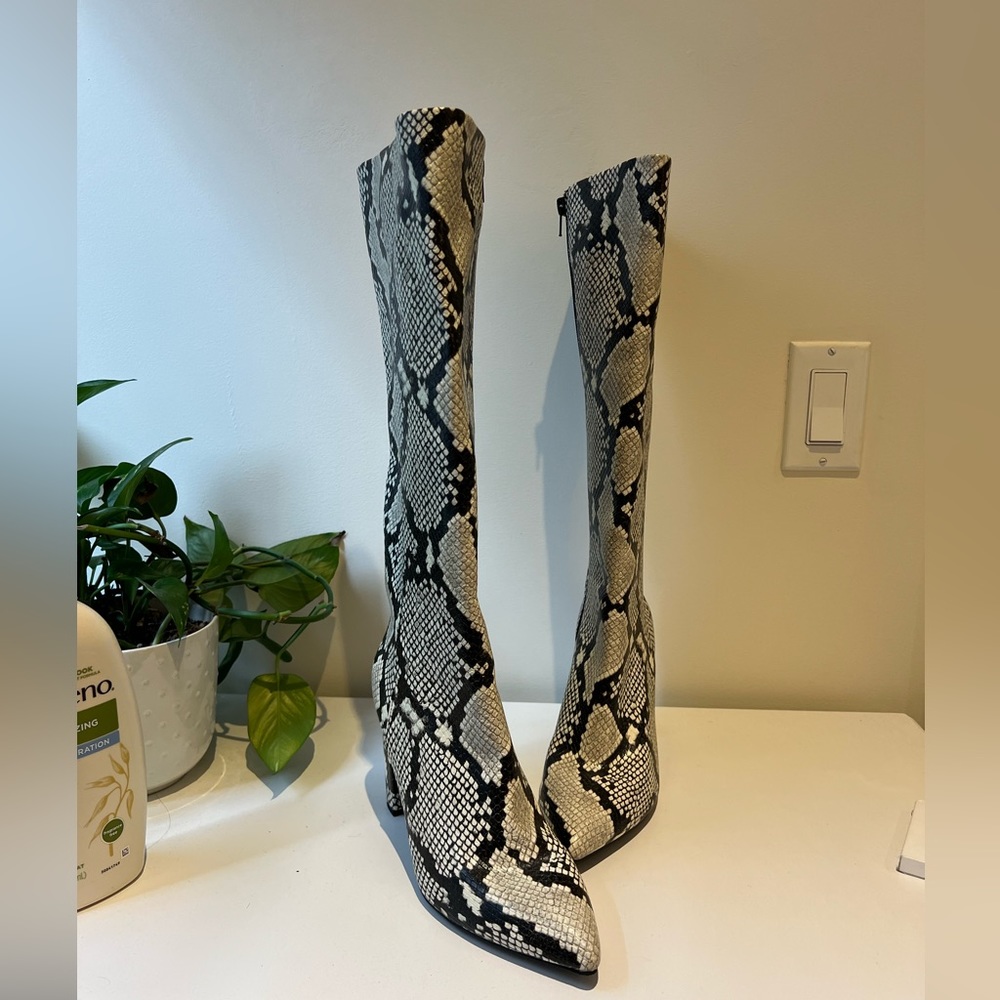 Snake skin boots